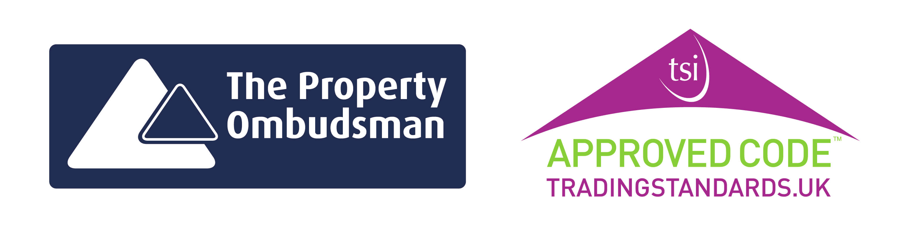 The Property Ombudsman and TSI Approved Code Trading Standards Logo